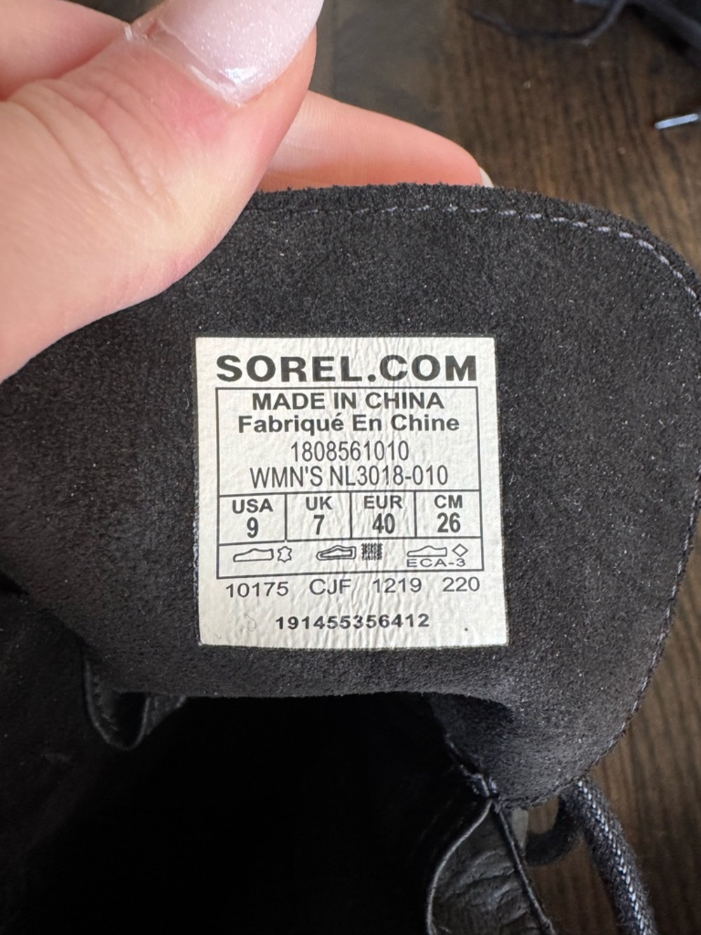 Sorel Black Lace-Up Waterproof Wedge Boots - Picture 2 of 5